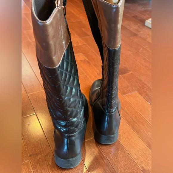 Black/Brown Riding Boot - Picture 6 of 7